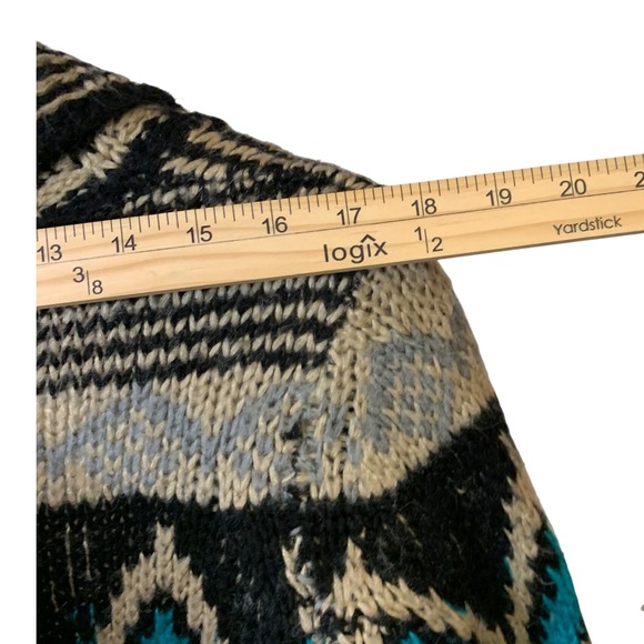 Pink Republic Aztec Cardigan Women's Size XS Open Front Boho Knit Southwestern - Picture 7 of 7